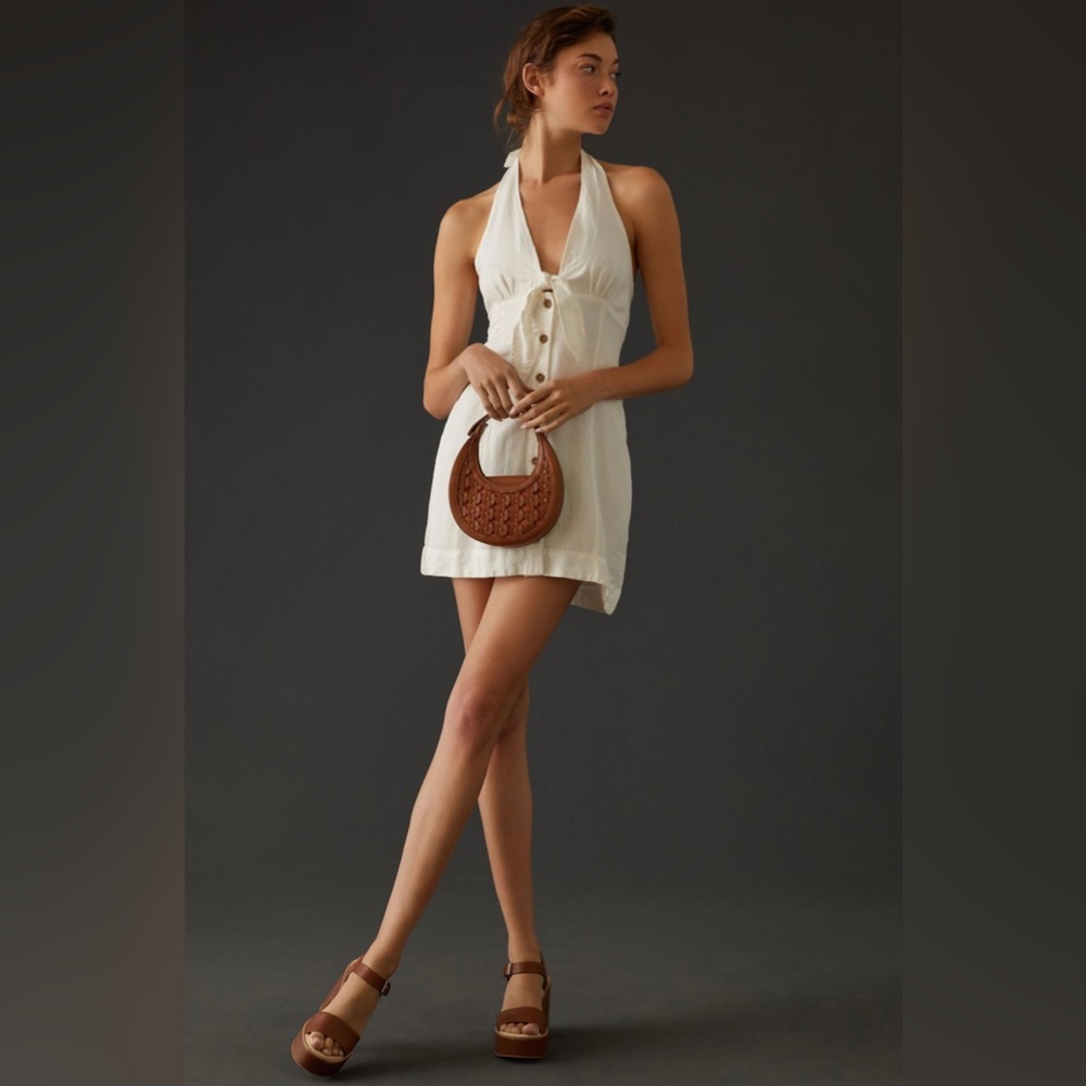 Anthropologie Maeve Halter Slim Mini Dress - Picture 2 of 14